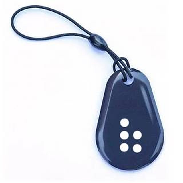 Custom teardrop epoxy RFID keyfob with full-colour print